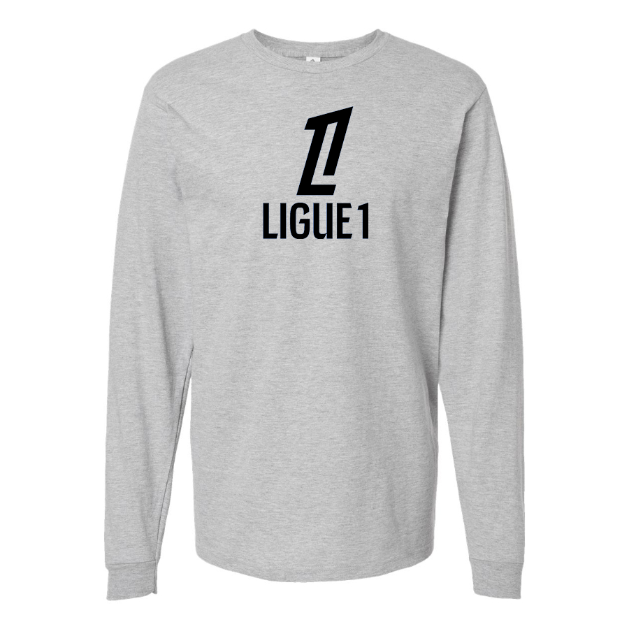 Men's Ligue 1 Logo Cotton Long Sleeve T-Shirt