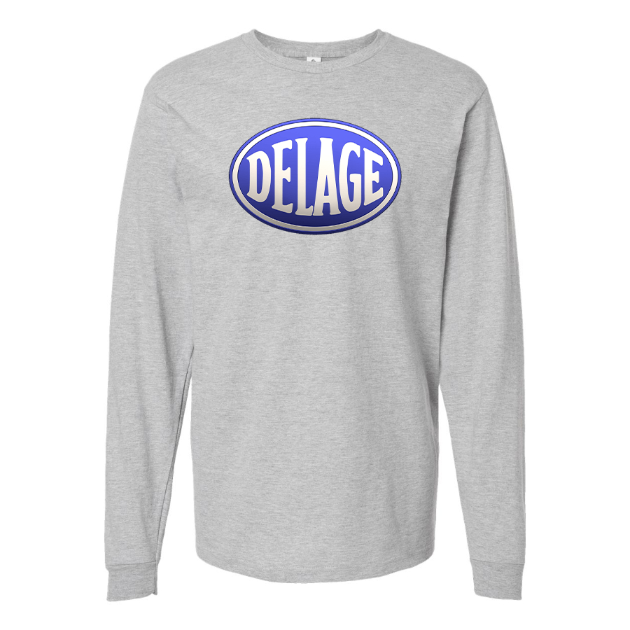 Men's Delage  Logo Cotton Long Sleeve T-Shirt