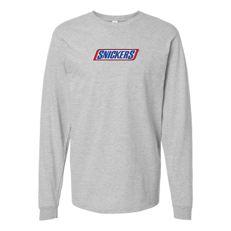 Men's  Snickers Logo Cotton Long Sleeve T-Shirt