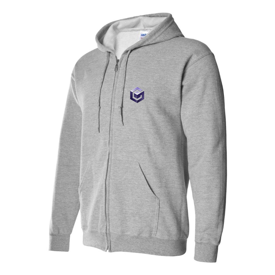 Men's Nintendo GameCube Logo  Zipper Hoodie