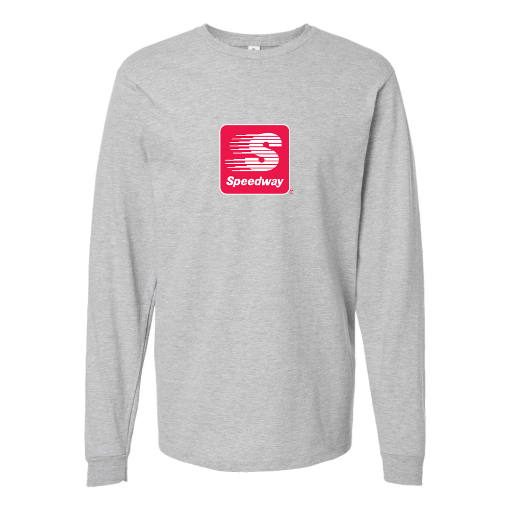 Men's Speedway Gas Station  Logo Cotton Long Sleeve T-Shirt