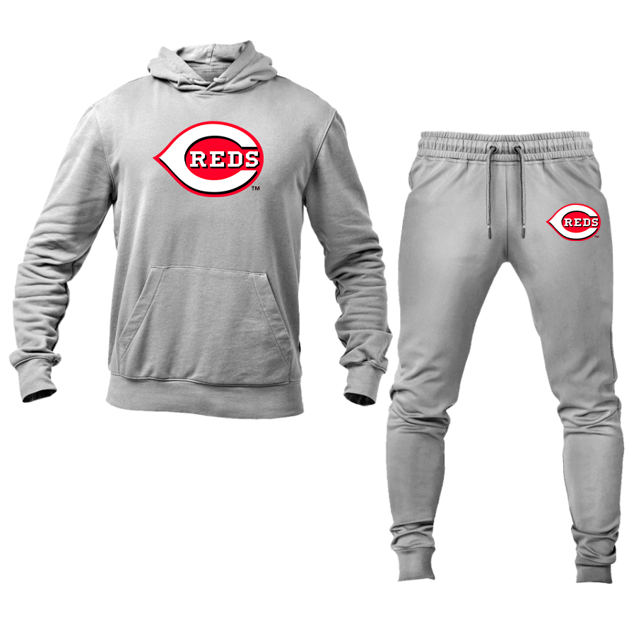 Men's Cincinnati Reds Logo Hoodie Joggers Set