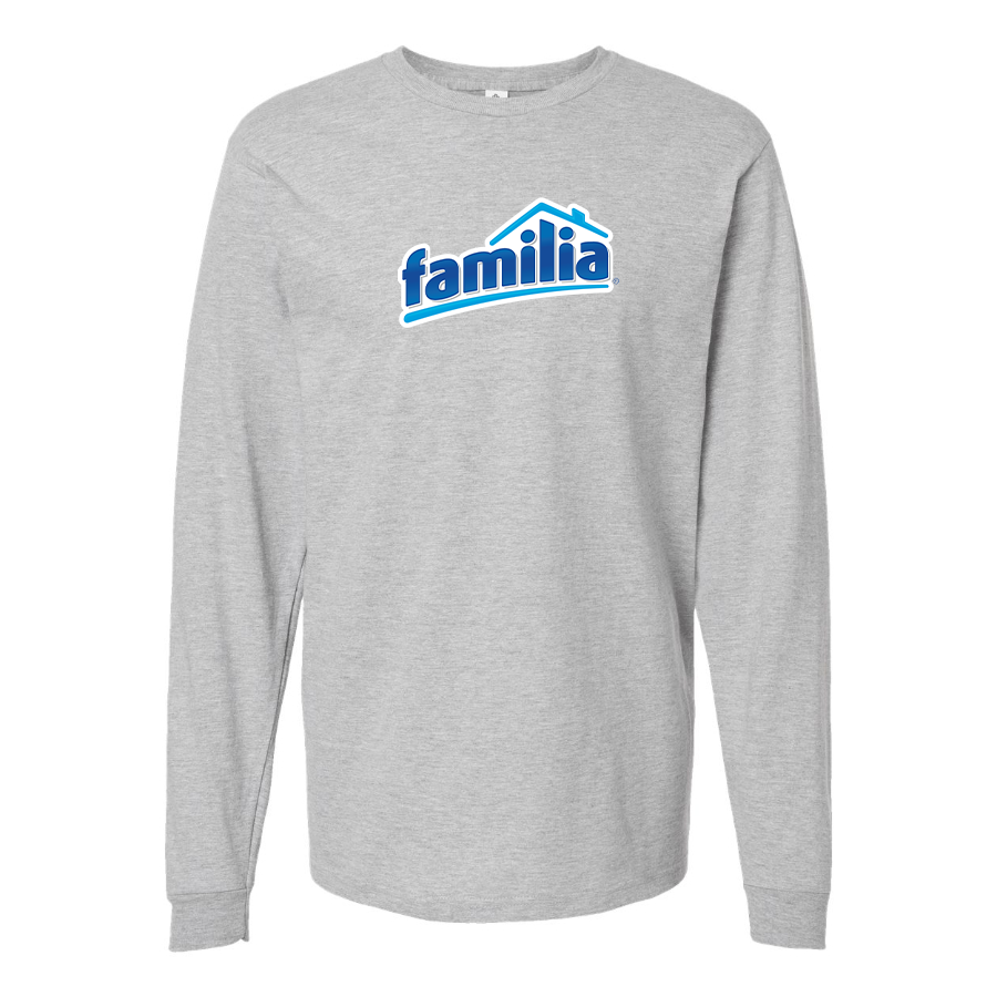 Men's Familia Logo Cotton Long Sleeve T-Shirt