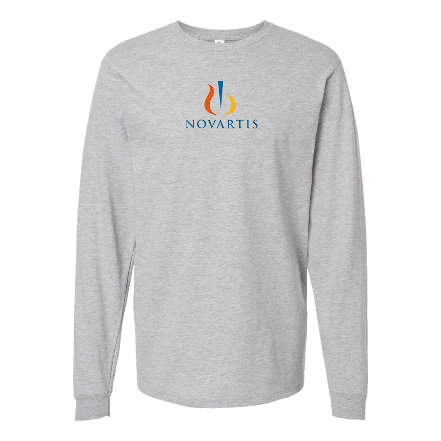 Men's  Novartis Logo  Cotton Long Sleeve T-Shirt
