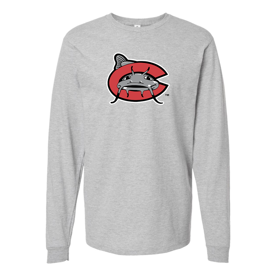 Men's Carolina Mudcats Logo Cotton Long Sleeve T-Shirt