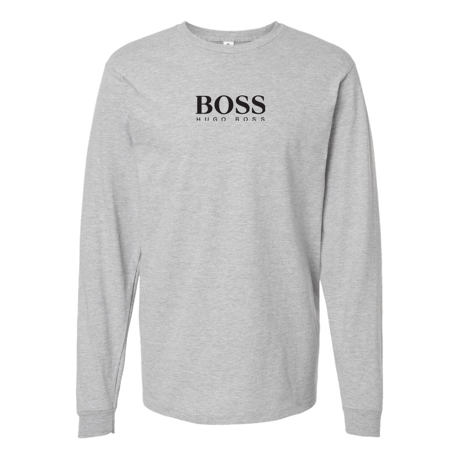 Men's Hugo Boss Logo  Cotton Long Sleeve T-Shirt