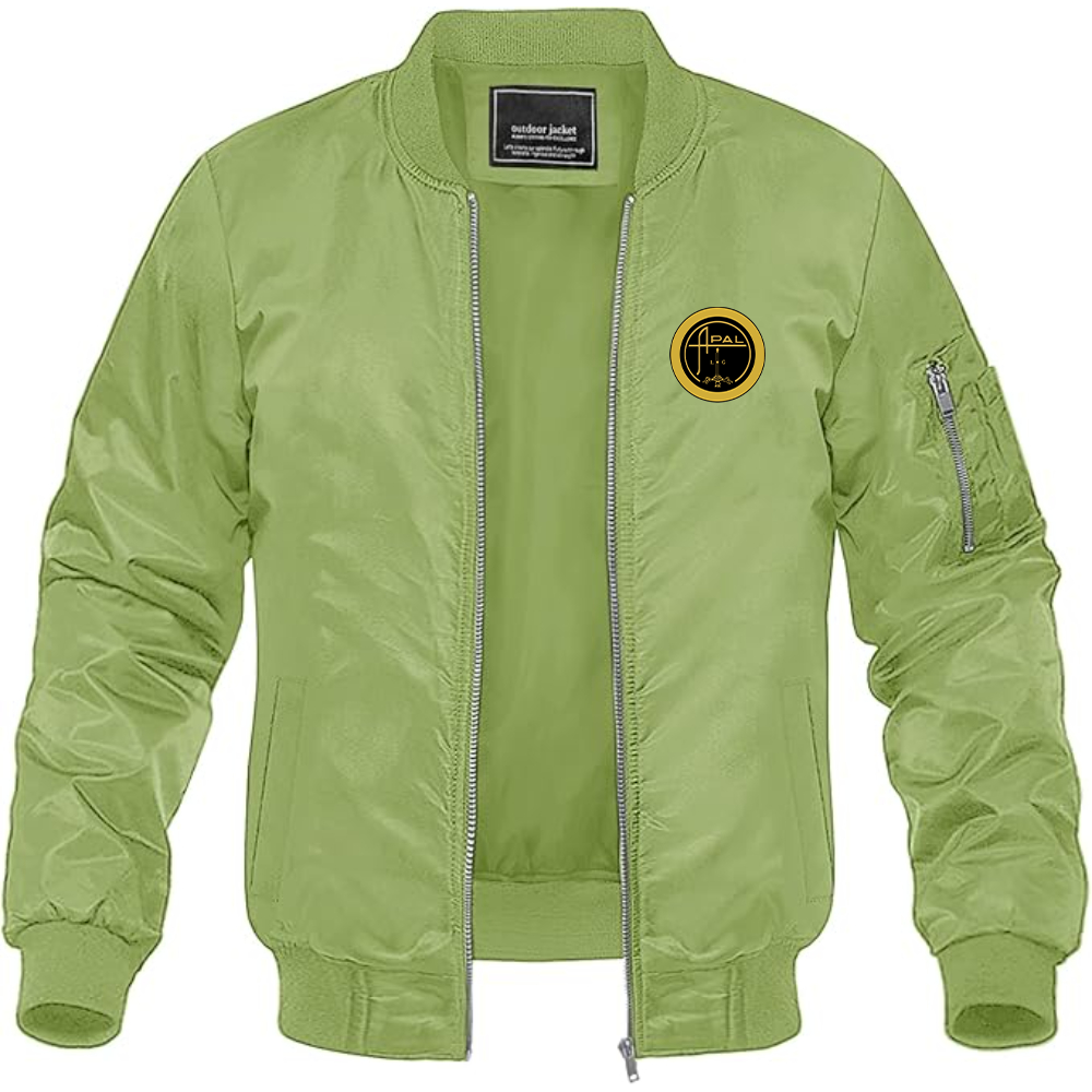 Men's Apal Logo Lightweight Bomber Jacket Windbreaker Softshell Varsity Jacket Coat