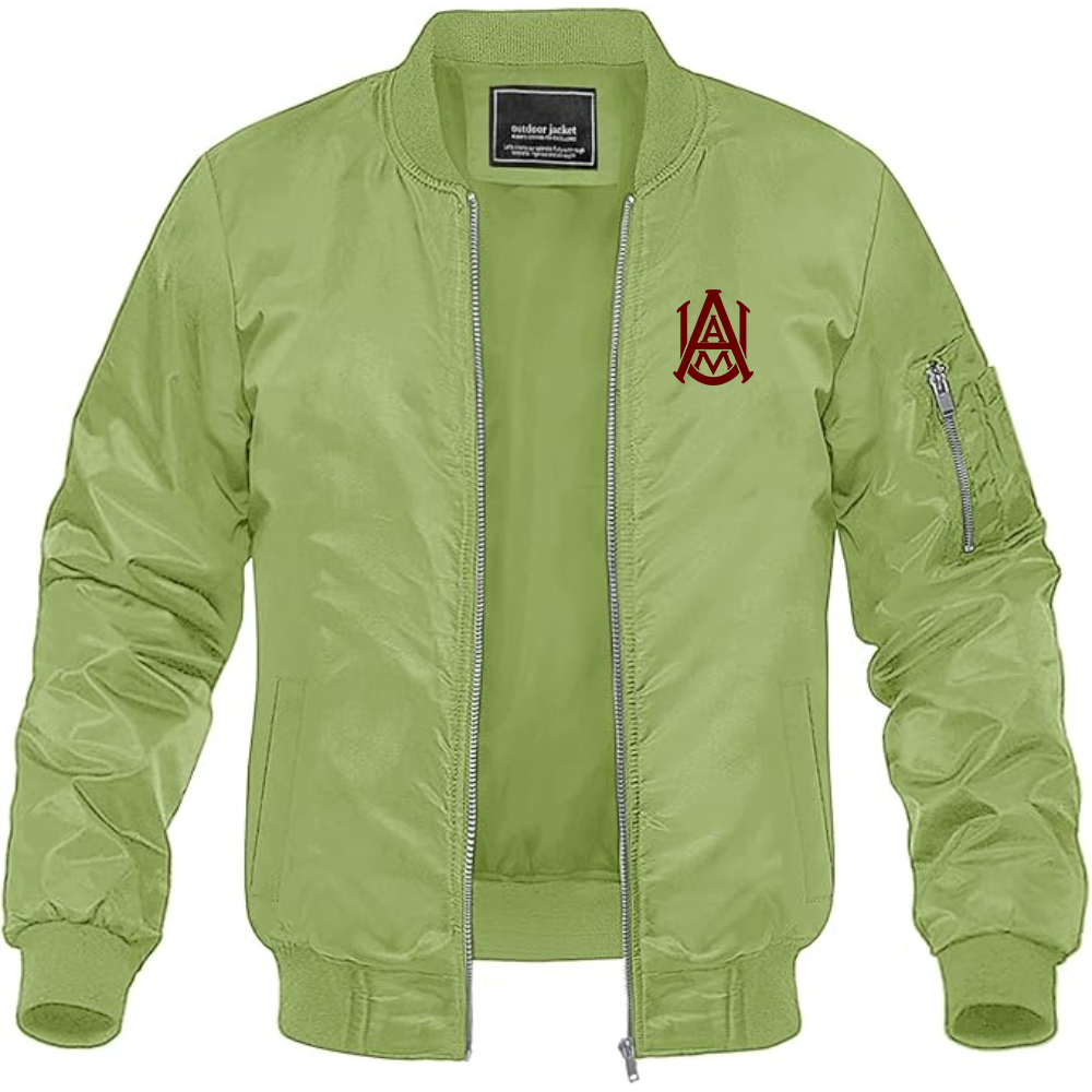 Men's Alabama AM Bulldogs   Lightweight Bomber Jacket Windbreaker Softshell Varsity Jacket Coat
