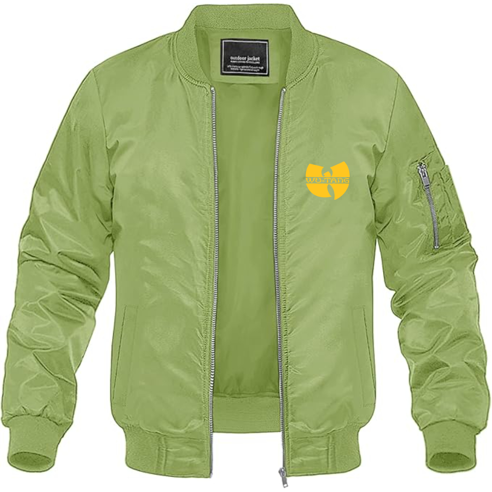 Men's  Wu-Tang Clan Lightweight Bomber Jacket Windbreaker Softshell Varsity Jacket Coat