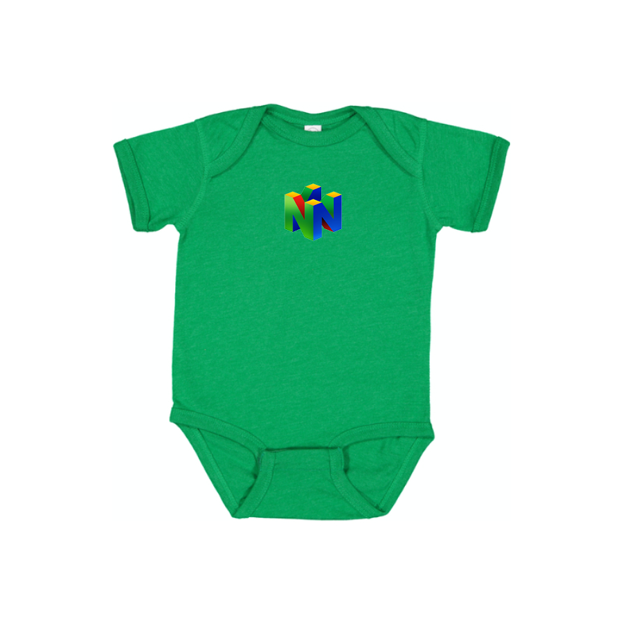 Nintendo N64  Logo Baby Onesie Romper