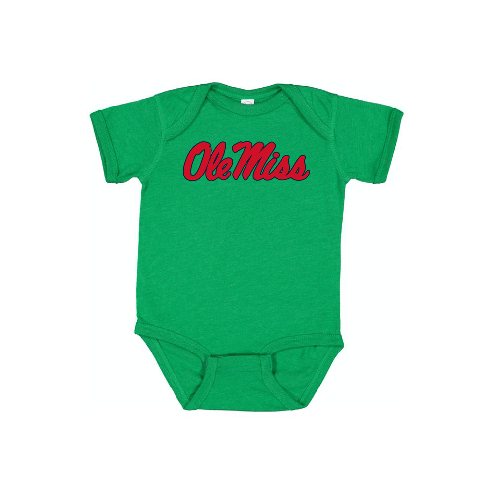 Mississippi Rebels  Logo Baby Onesie Romper