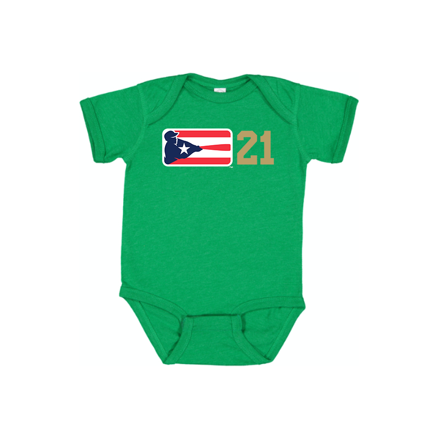 Liga de Beisbol Profesional Roberto Clemente Logo Baby Onesie Romper