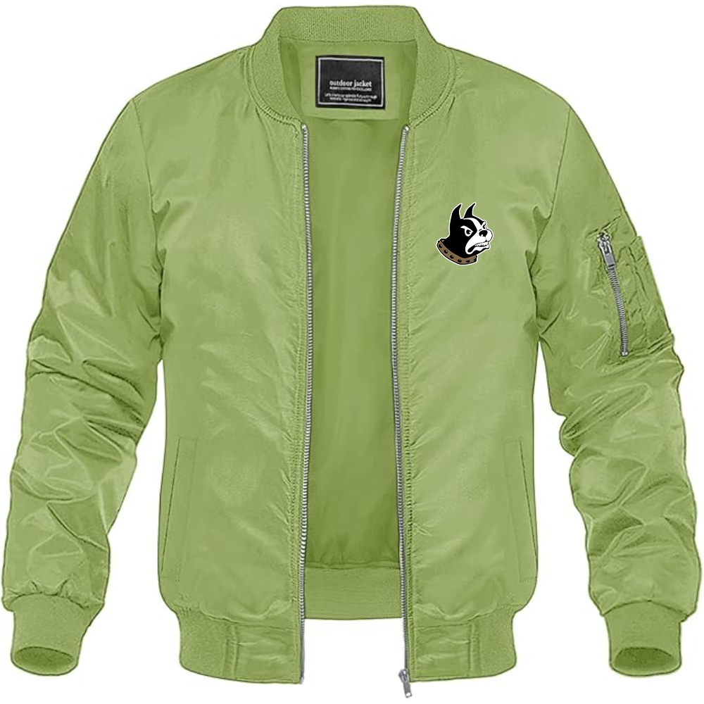 Men's  Woffrd Terriers Lightweight Bomber Jacket Windbreaker Softshell Varsity Jacket Coat