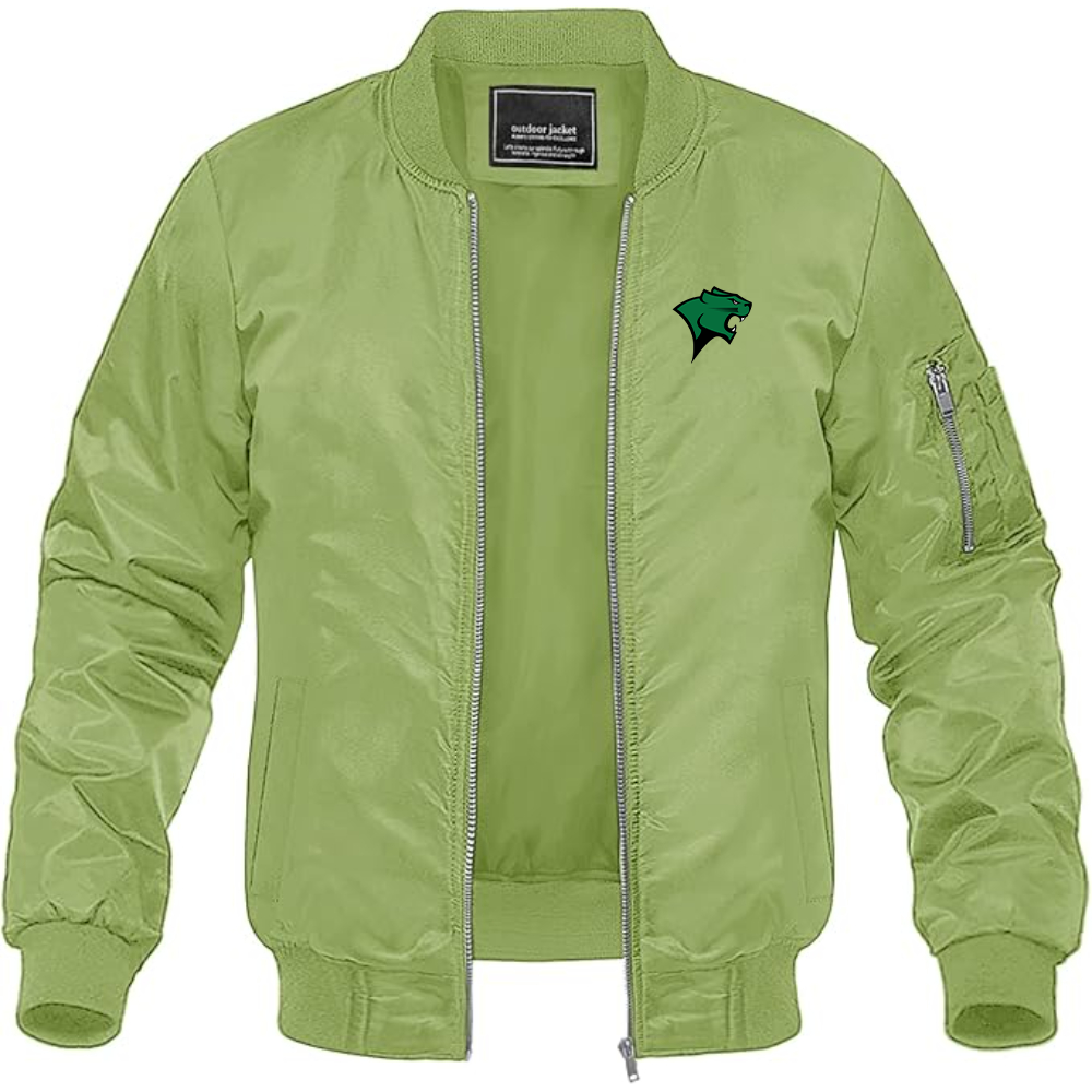 Men's Chicago State Cougars   Lightweight Bomber Jacket Windbreaker Softshell Varsity Jacket Coat