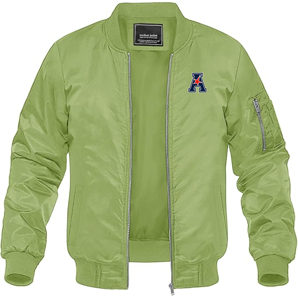 Men's  American Athletic Conference  Lightweight Bomber Jacket Windbreaker Softshell Varsity Jacket Coat