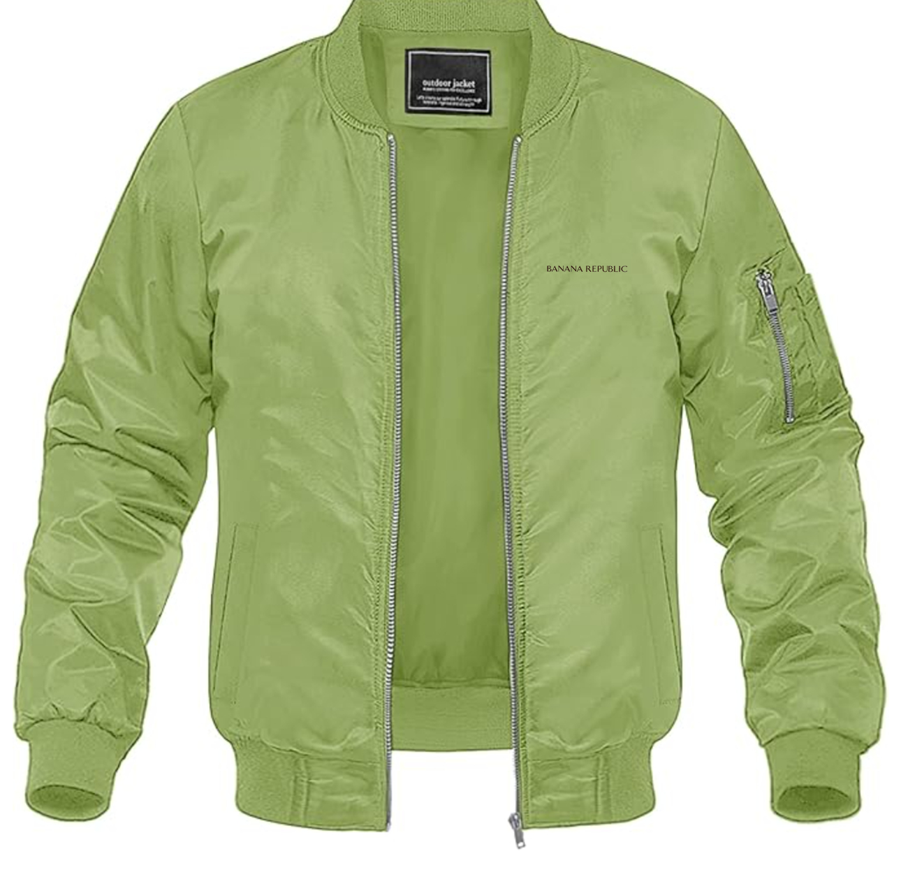 Men's Banana Republic Lightweight Bomber Jacket Windbreaker Softshell Varsity Jacket Coat