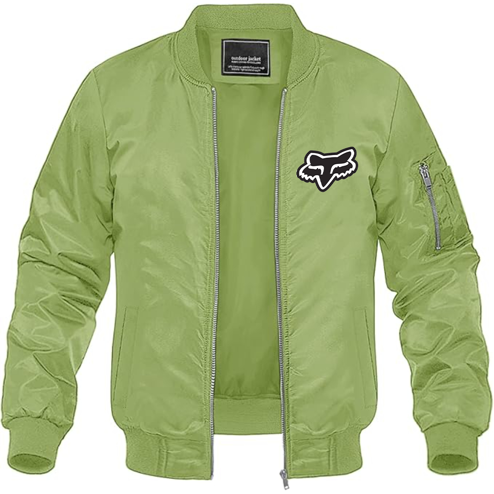 Men's  fox racing  Lightweight Bomber Jacket Windbreaker Softshell Varsity Jacket Coat