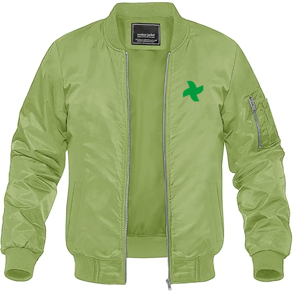 Men's Thermomix Screw Logo Lightweight Bomber Jacket Windbreaker Softshell Varsity Jacket Coat