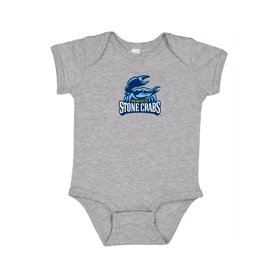 Charlotte Stone Crabs Logo Baby Onesie Romper