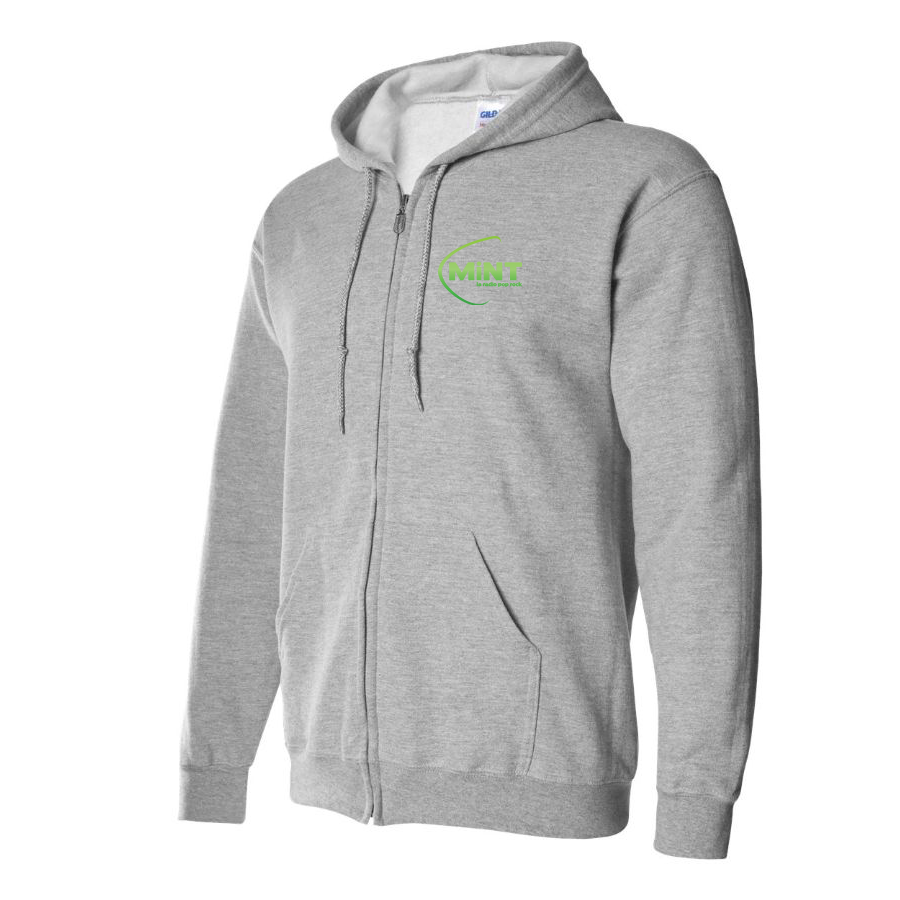 Men's Mint Radio Logo Zipper Hoodie