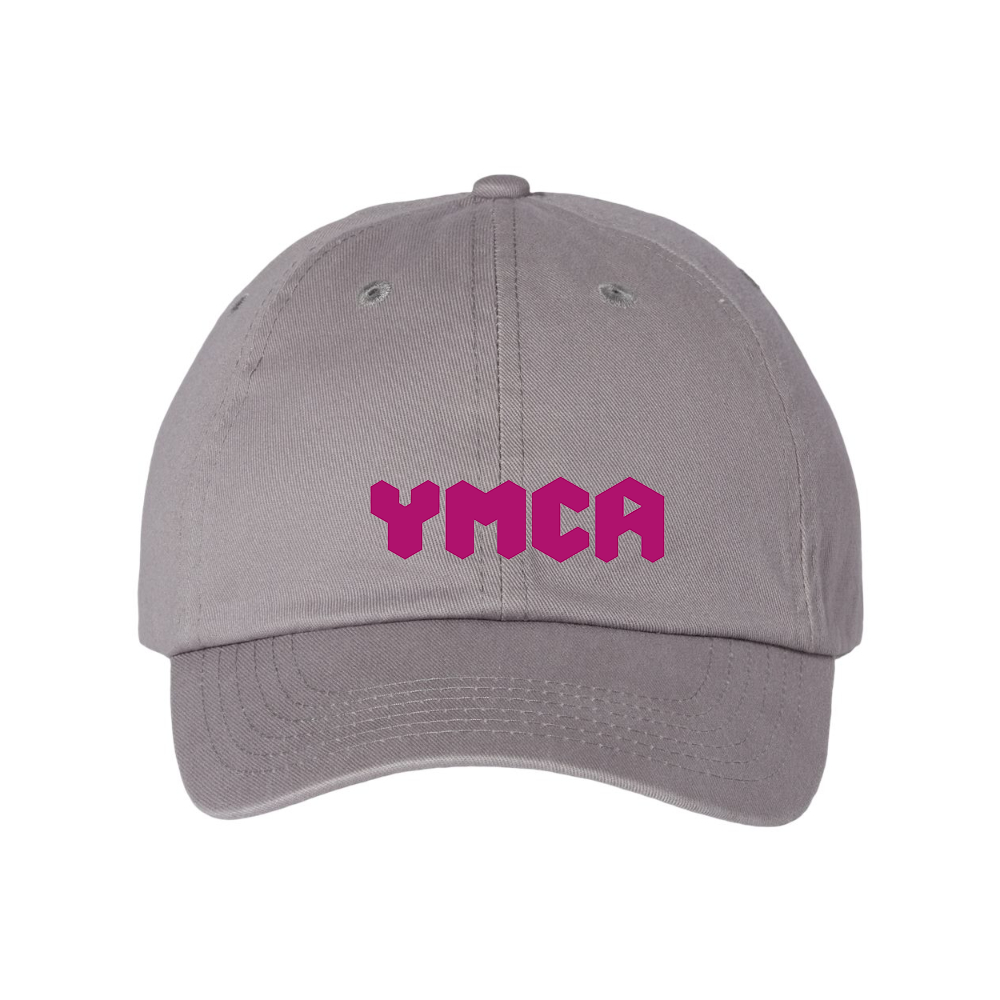 YMCA Mauve Valucap Adult Bio-Washed Classic Dad Hat