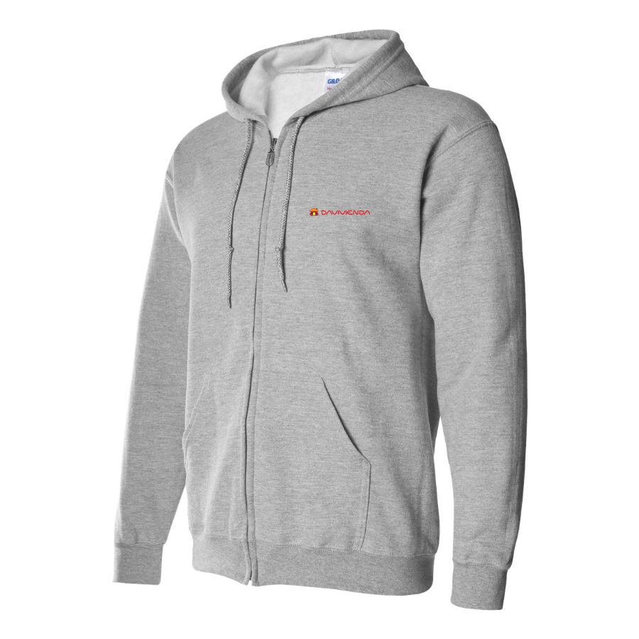 Men's Davivienda Logo Zipper Hoodie