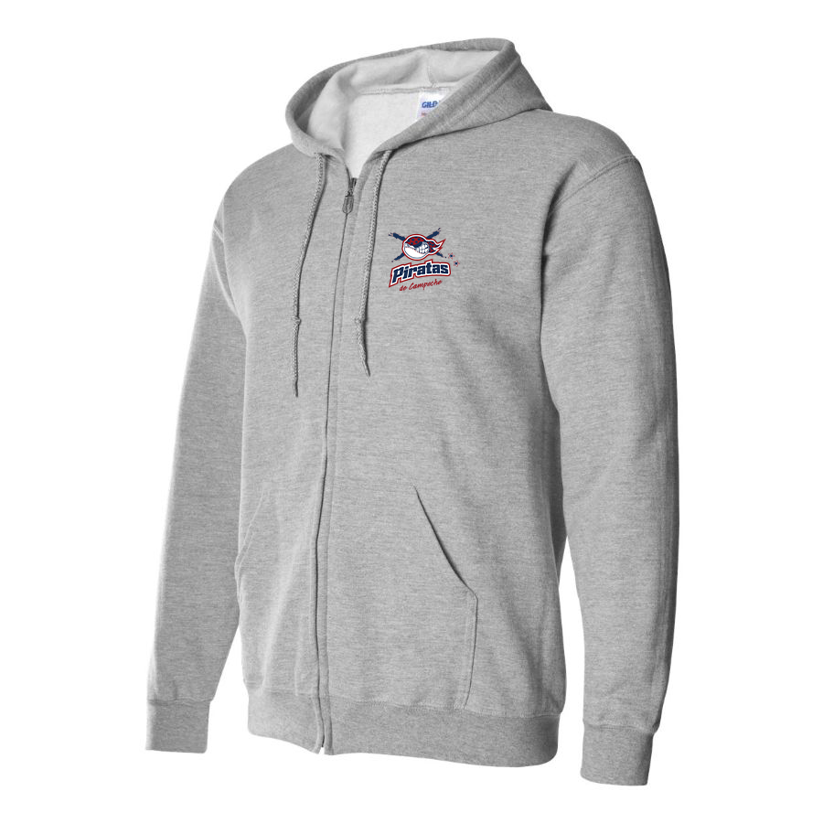 Men's Campeche Piratas Logo Zipper Hoodie
