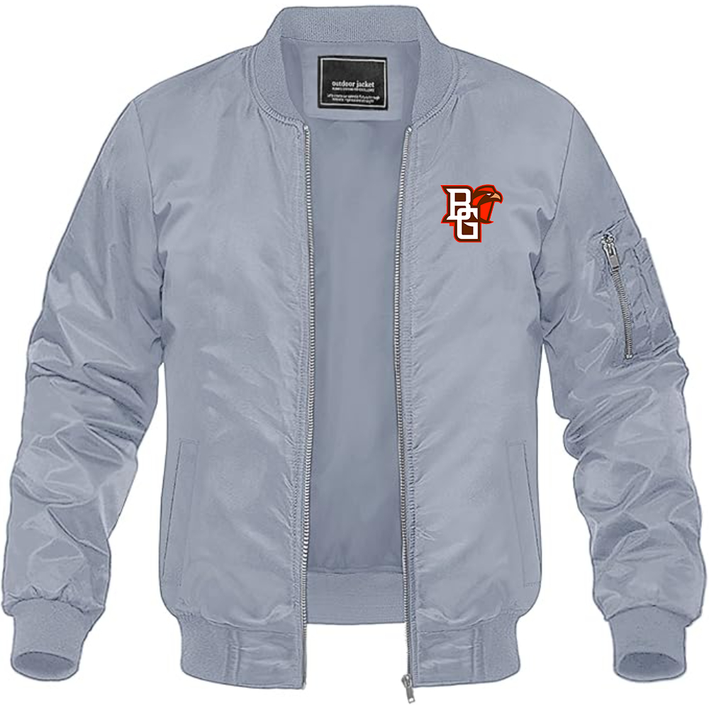 Men's Bowling Green Falcons  Lightweight Bomber Jacket Windbreaker Softshell Varsity Jacket Coat