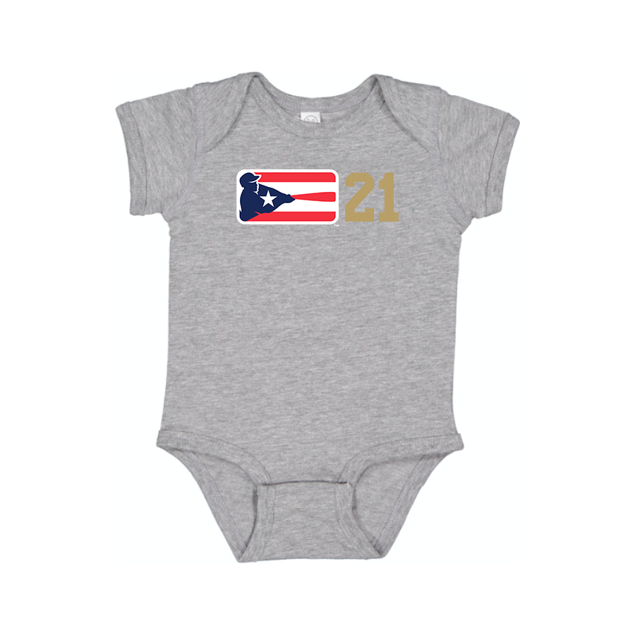 Liga de Beisbol Profesional Roberto Clemente Logo Baby Onesie Romper