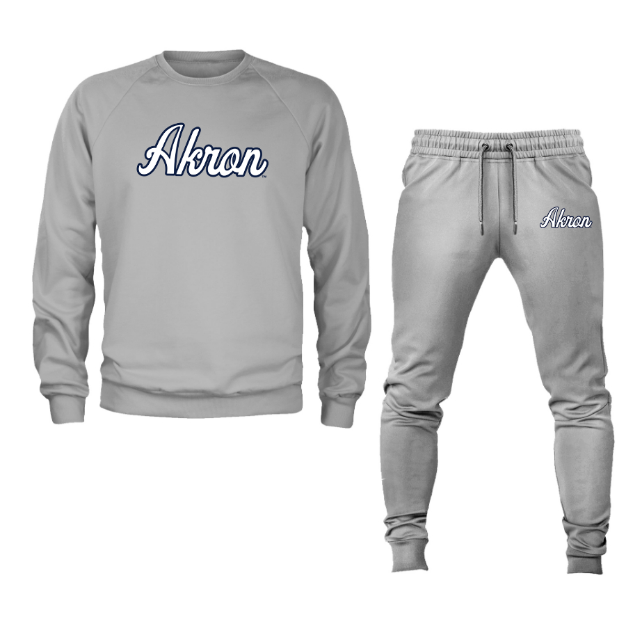 Men's Akron Zips  Crewneck Sweatshirt Joggers Suit