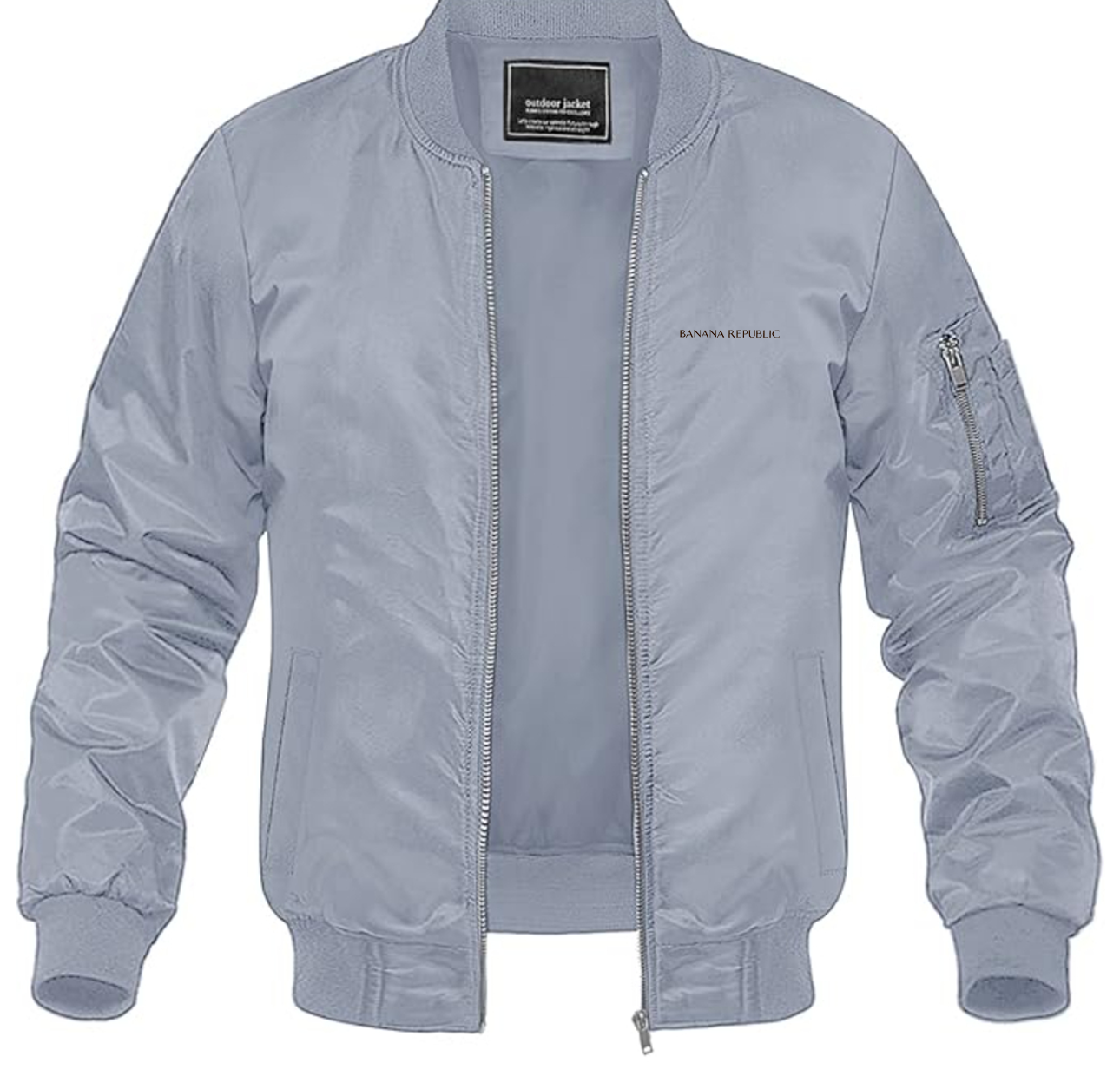 Men's Banana Republic Lightweight Bomber Jacket Windbreaker Softshell Varsity Jacket Coat