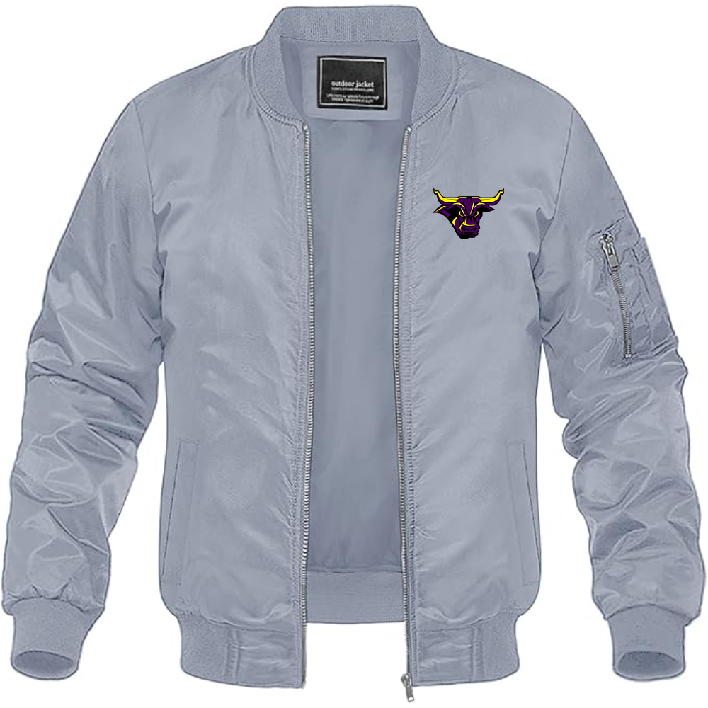Men's Minnesota State Mavericks Lightweight Bomber Jacket Windbreaker Softshell Varsity Jacket Coat