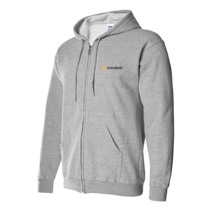 Men's CoinDesk Logo Zipper Hoodie