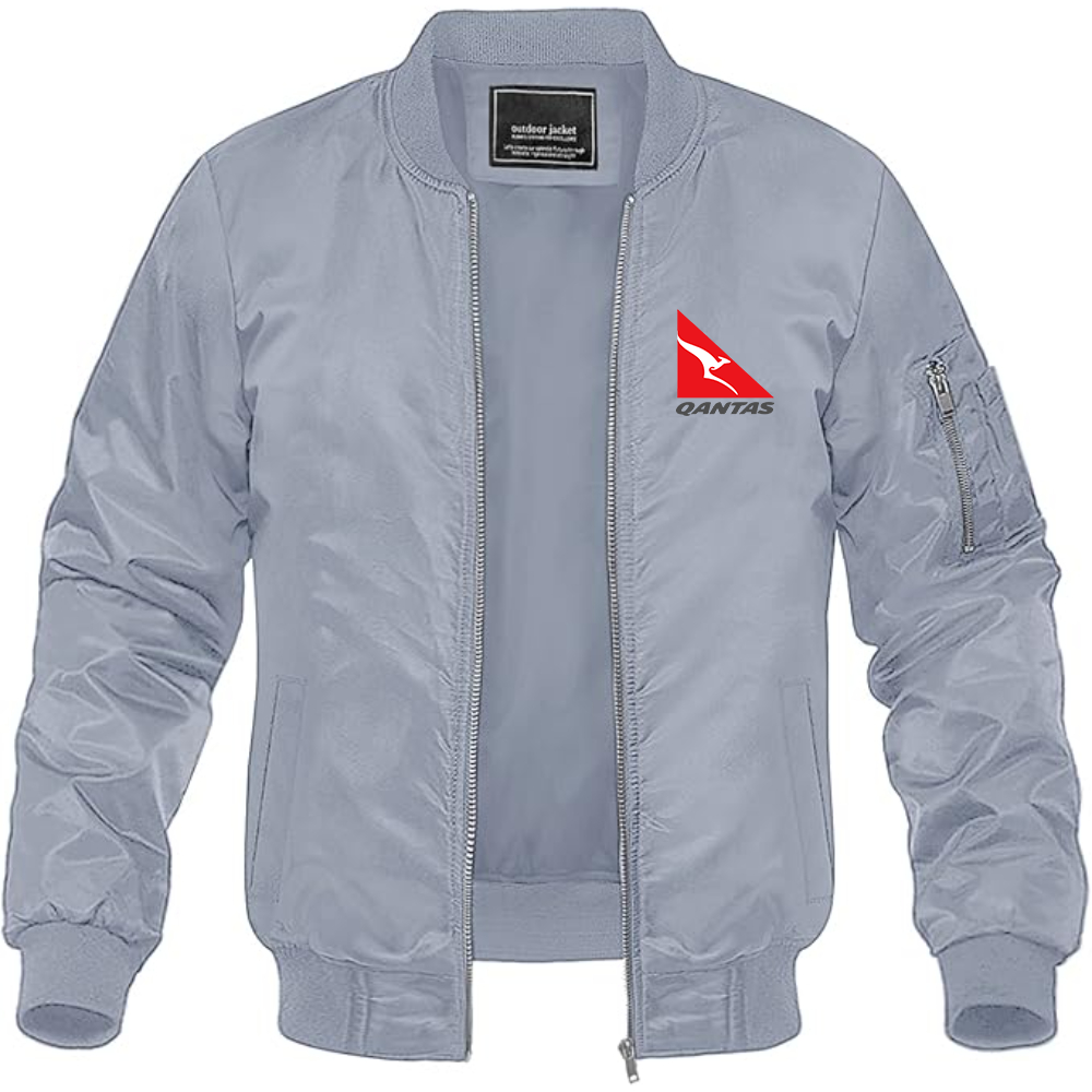 Men's Qantas Lightweight Bomber Jacket Windbreaker Softshell Varsity Jacket Coat