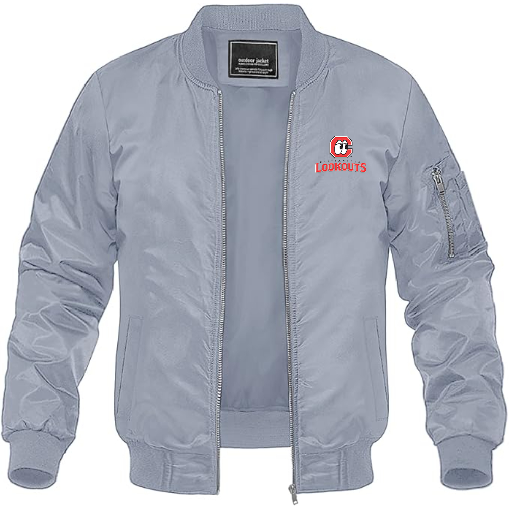 Men's Chattanooga Lookouts  Logo Lightweight Bomber Jacket Windbreaker Softshell Varsity Jacket Coat