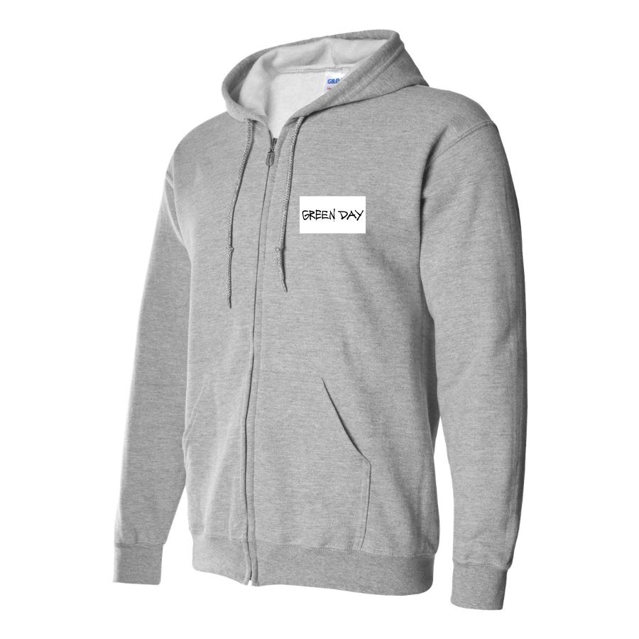 Men's Green Day Logo Zipper Hoodie