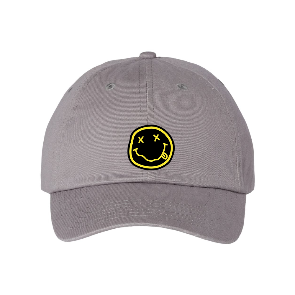 Nirvana Yellow and Black Face Valucap Adult Bio-Washed Classic Dad Hat