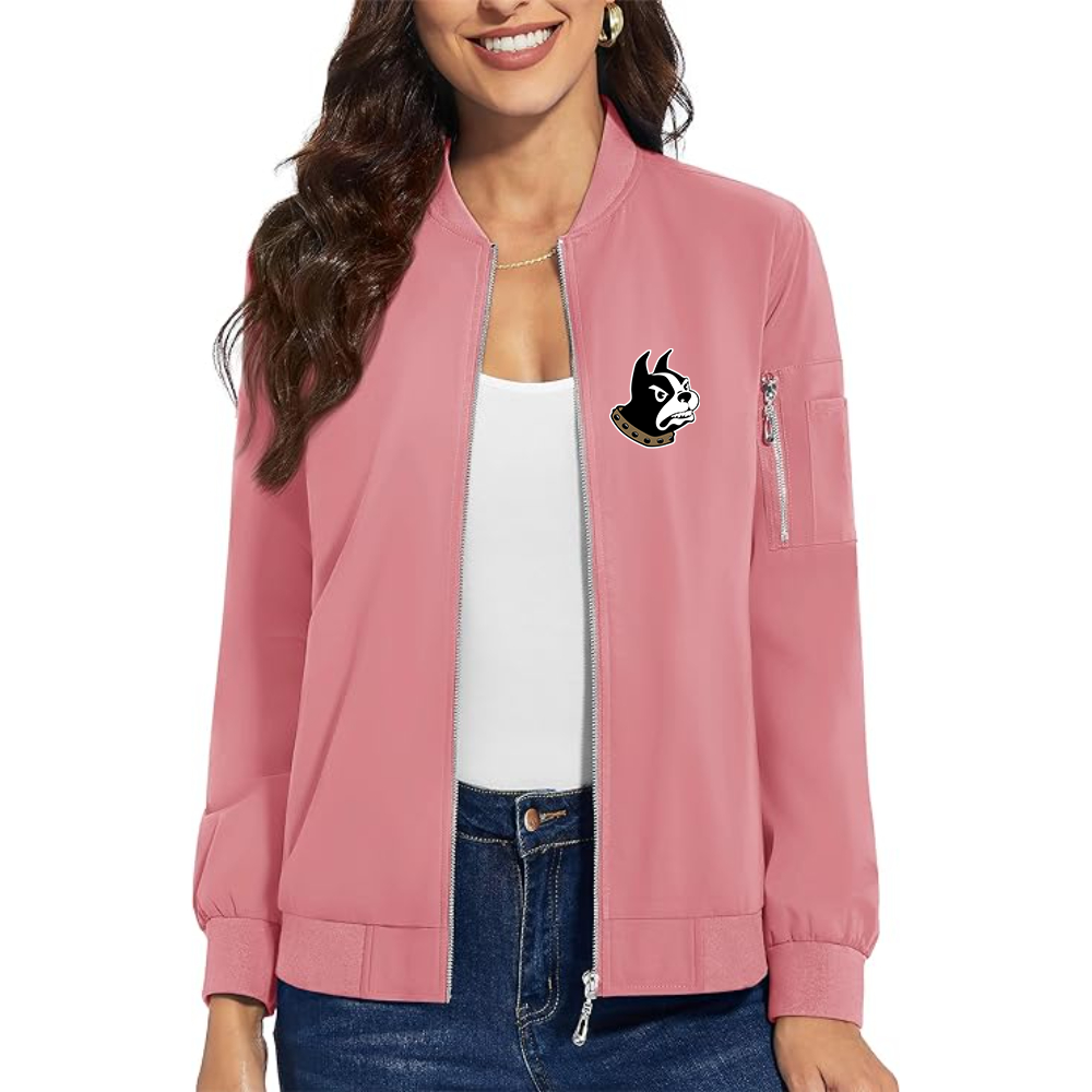 Women's   Woffrd Terriers  Premium Bomber Jacket with Polished Detailing and Functional Sleeve Pocket Modern Luxury Outerwear