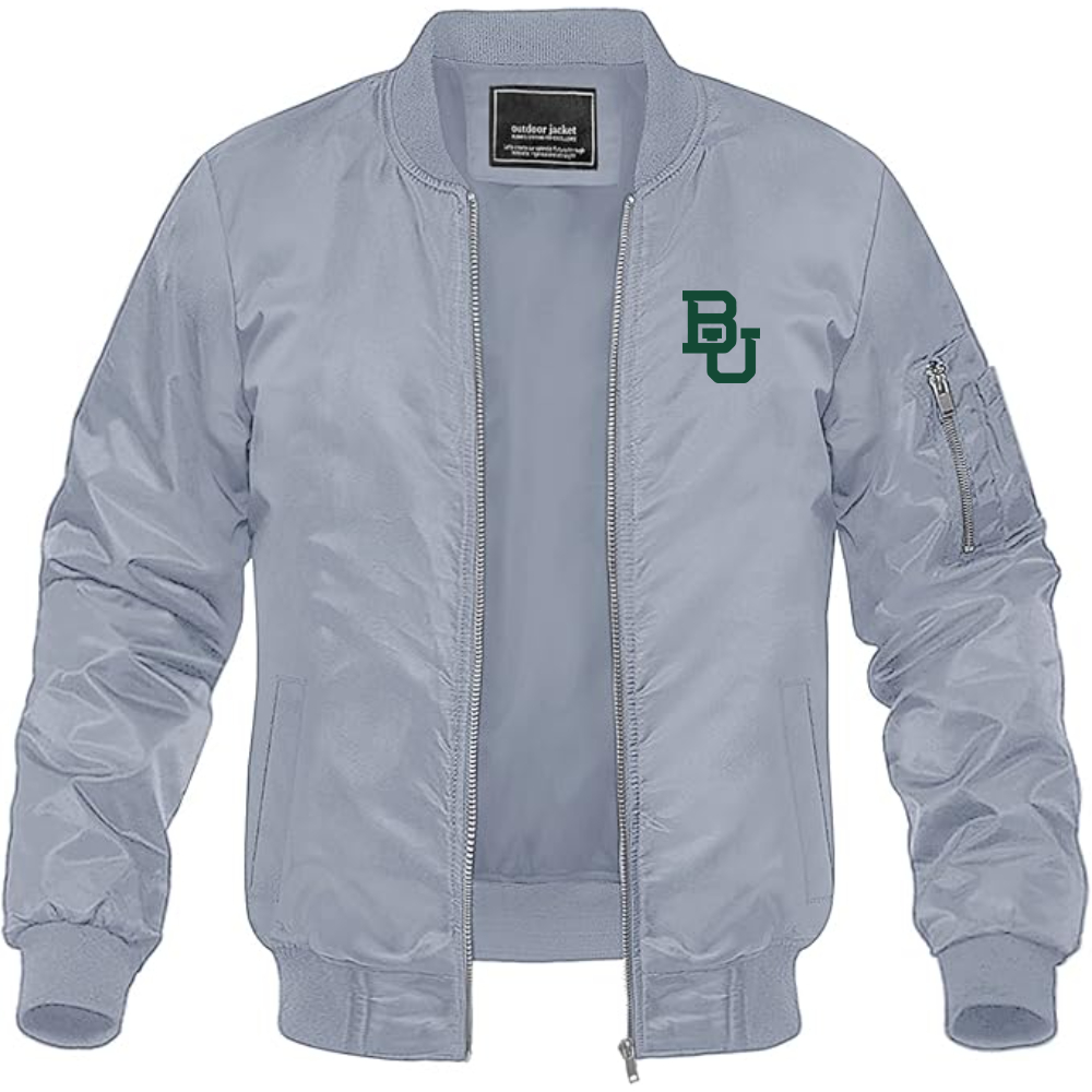 Men's  Baylor Bears Lightweight Bomber Jacket Windbreaker Softshell Varsity Jacket Coat