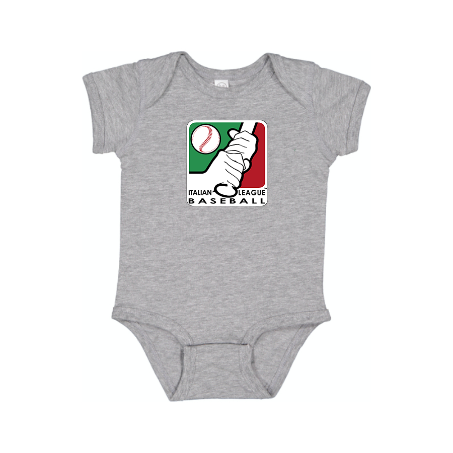 Italian Baseball League  Logo Baby Onesie Romper
