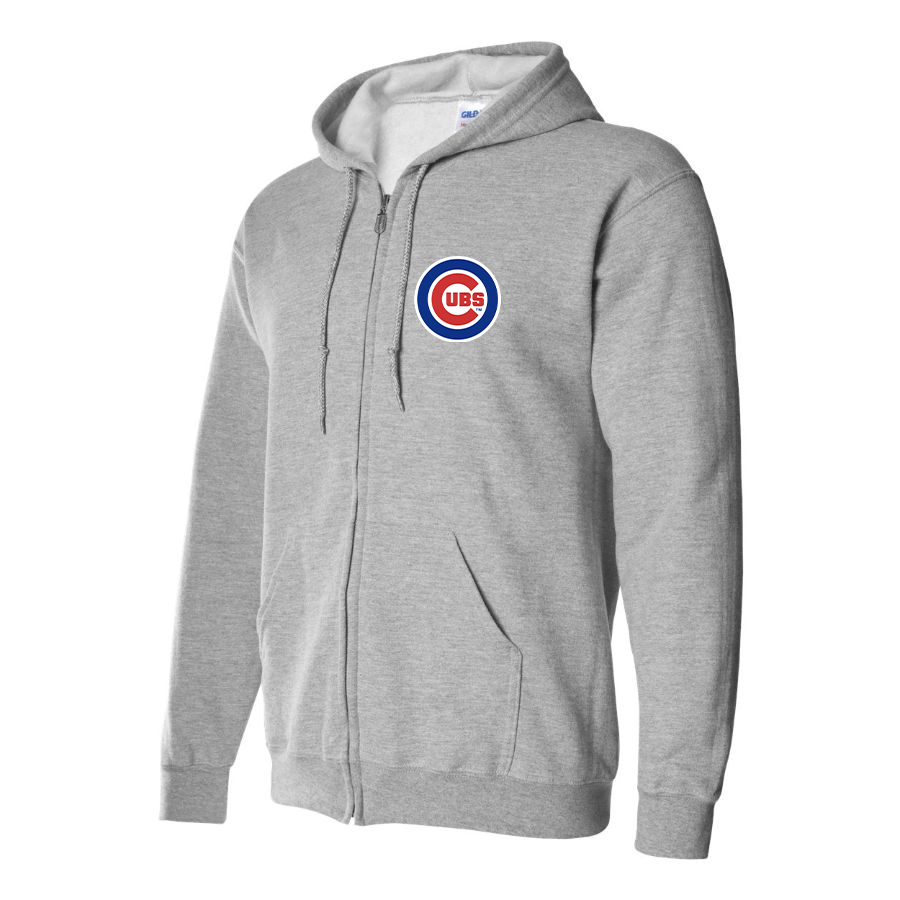 Men's Chicago Cubs Logo Zipper Hoodie