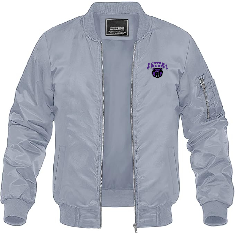 Men's Central Arkansas Bears  Lightweight Bomber Jacket Windbreaker Softshell Varsity Jacket Coat
