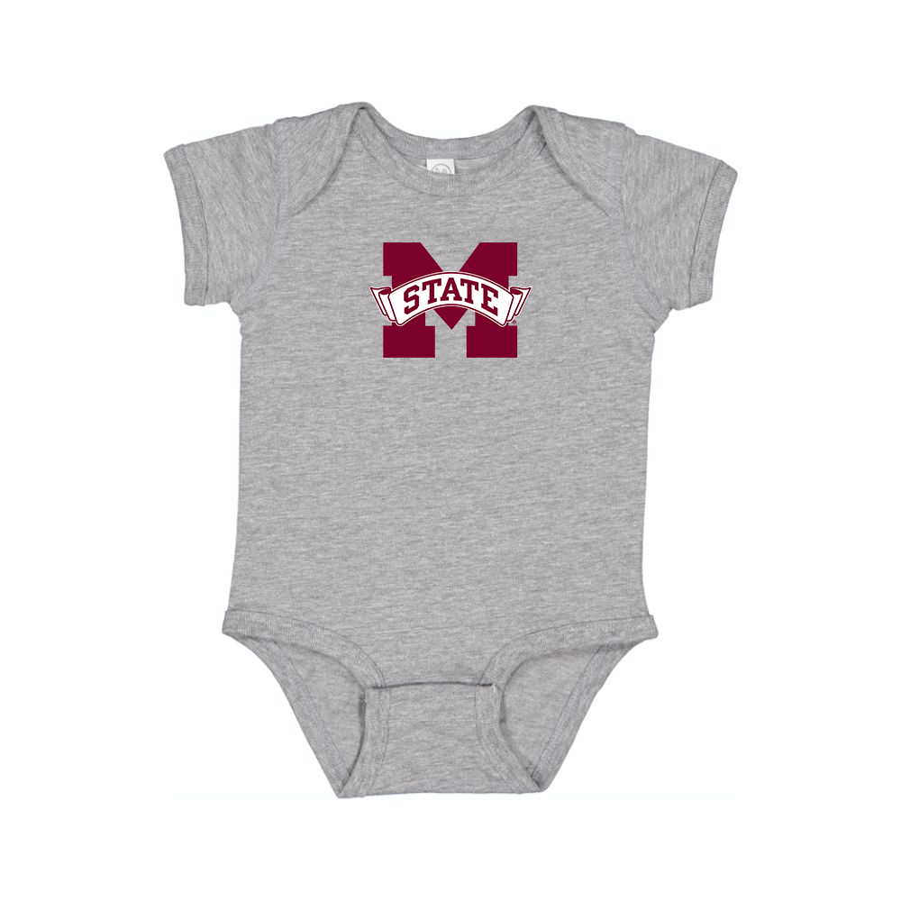 Mississippi State Bulldogs Logo Baby Onesie Romper