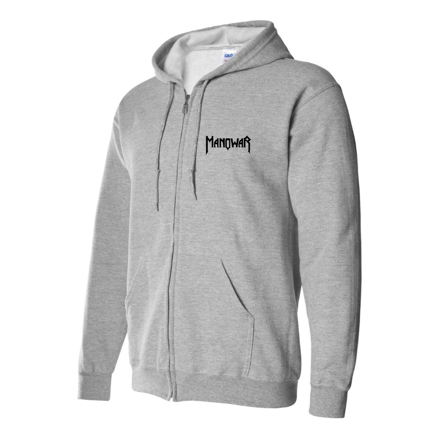 Men's Manowar Logo Zipper Hoodie