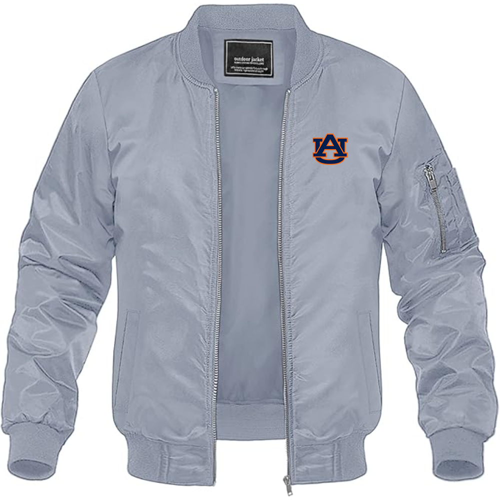 Men's  Auburn Tigers  Lightweight Bomber Jacket Windbreaker Softshell Varsity Jacket Coat