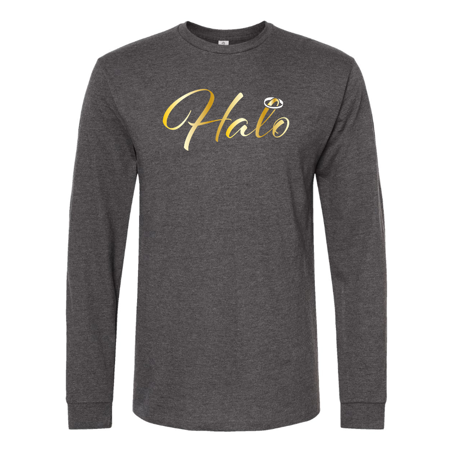 Men's Halo Logo Cotton Long Sleeve T-Shirt