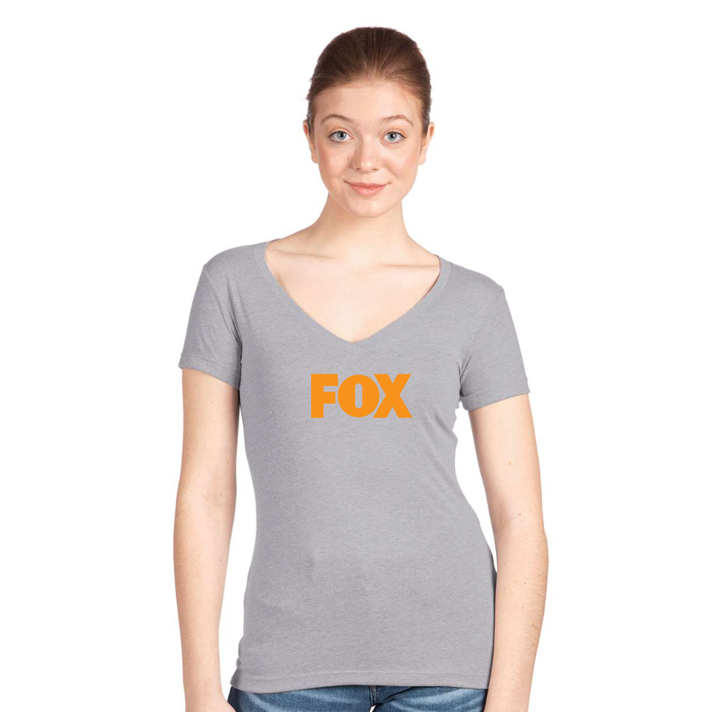 Women's Fox  Next Level V-Neck T-Shirt