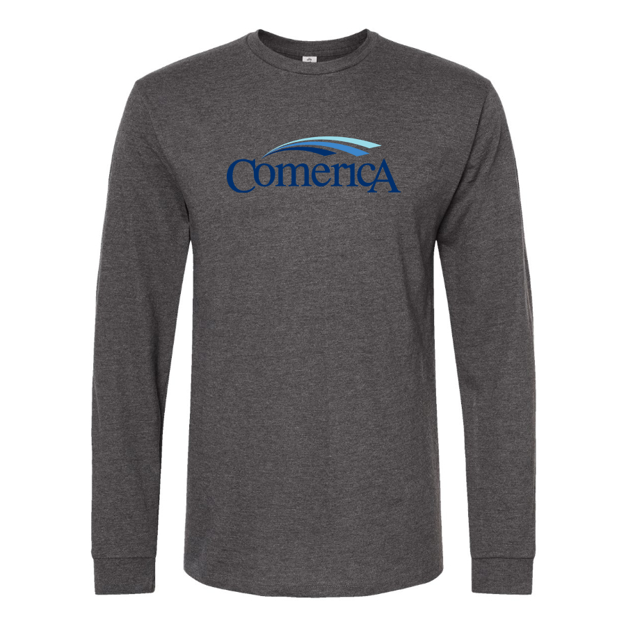 Men's Comerica Logo Cotton Long Sleeve T-Shirt