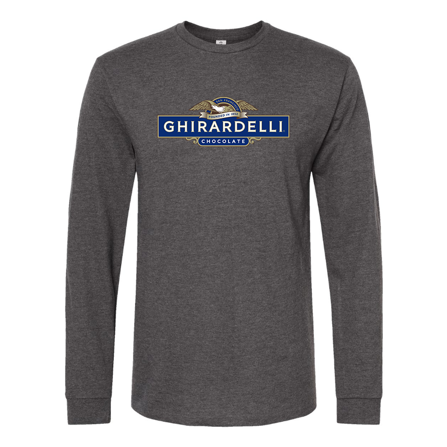 Men's Ghirardell Logo Cotton Long Sleeve T-Shirt
