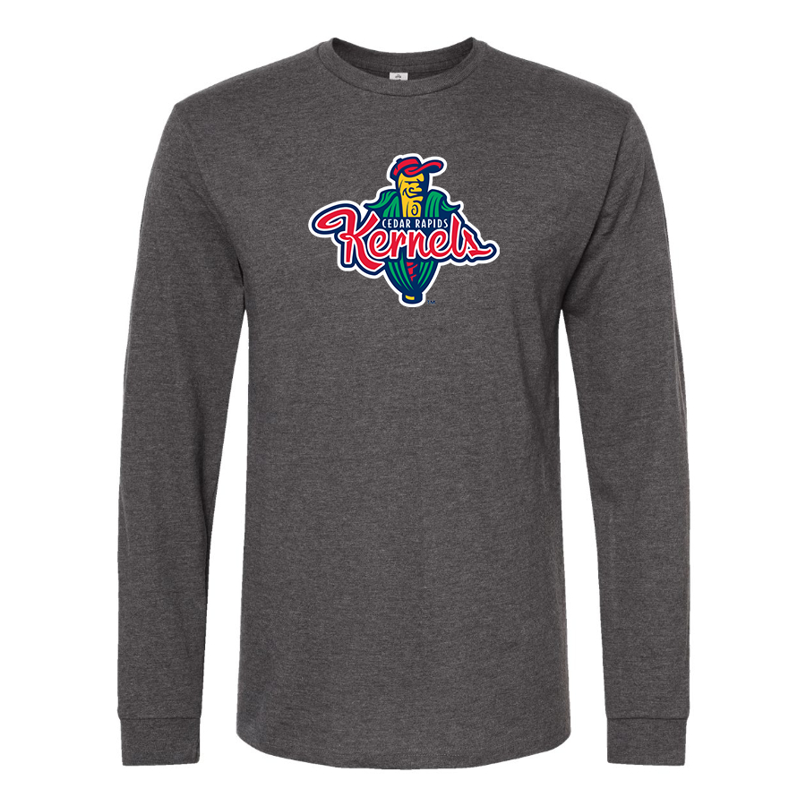 Men's Cedar Rapids Kernels Logo Cotton Long Sleeve T-Shirt